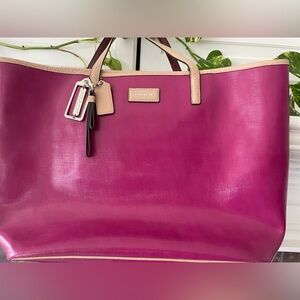 Coach Park Metro Tote Fuchsia/Magenta w/crossbody strap-EXCELLENT CONDITION
